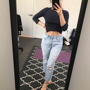 Abercrombie Distressed Mom Jeans